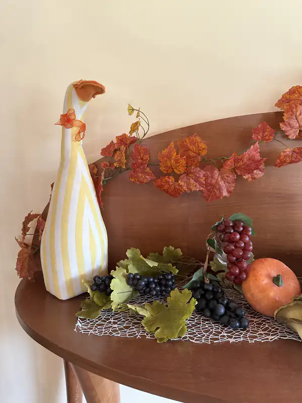 Decorazioni autunnali dell'Agriturismo Al Buttasella con ochetta e piantine a Lavariano di Mortegliano (UD).